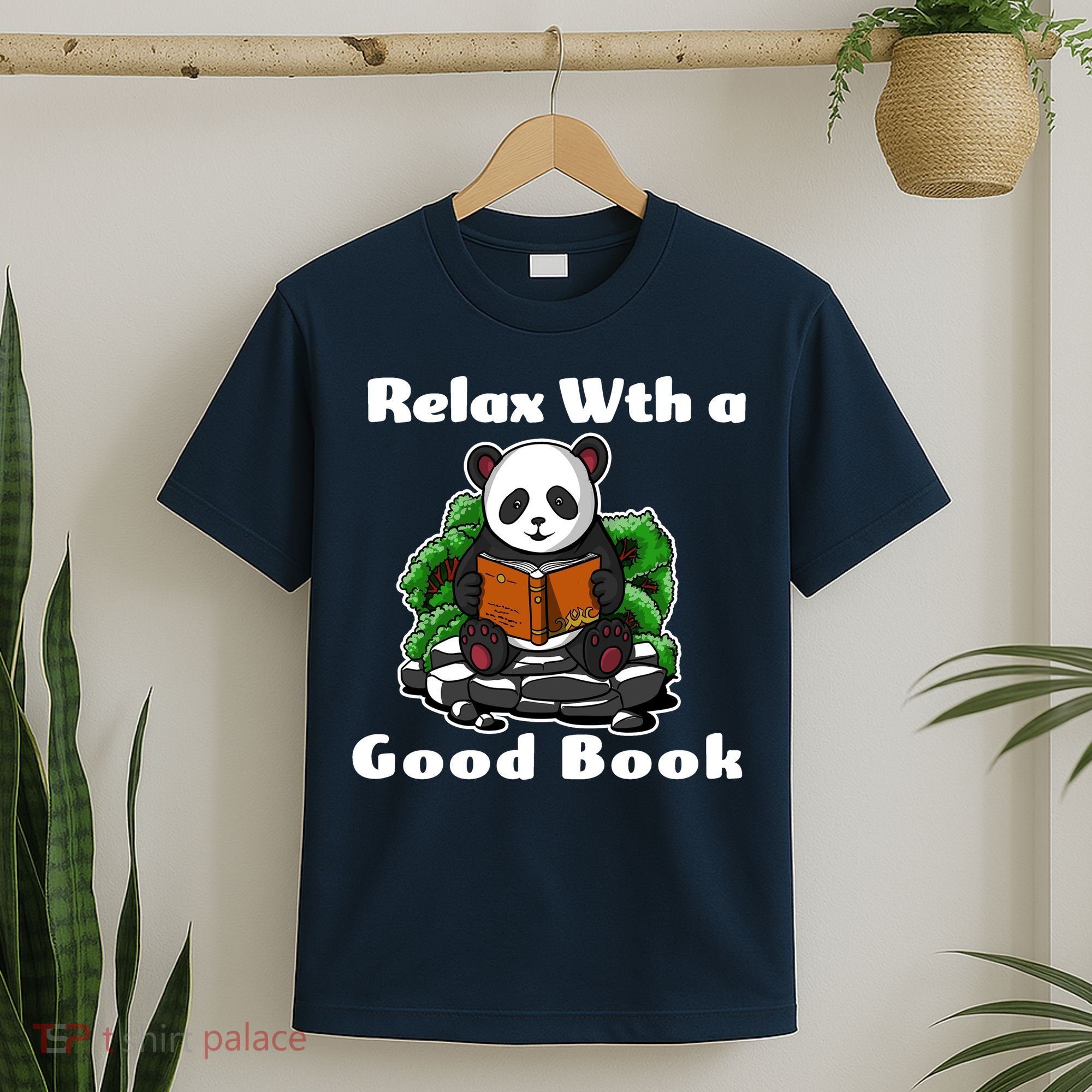 Relax With A Book Cute Panda T-Shirt