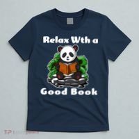 Relax With A Book Cute Panda T-Shirt thumb 5