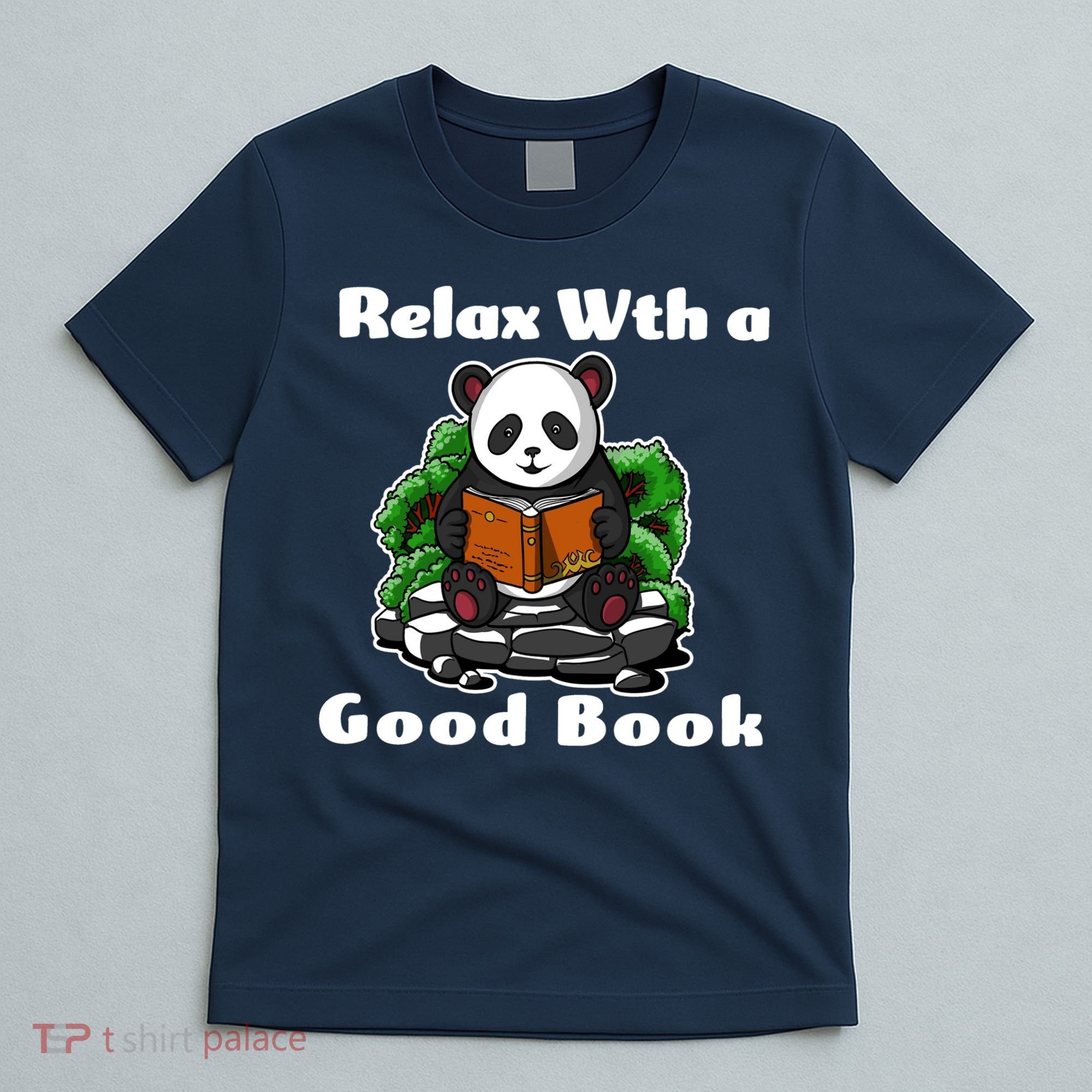 Relax With A Book Cute Panda T-Shirt