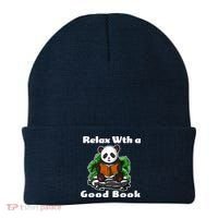 Relax With A Book Cute Panda Beanie thumb 0