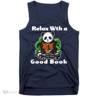 Relax With A Book Cute Panda Tank Top