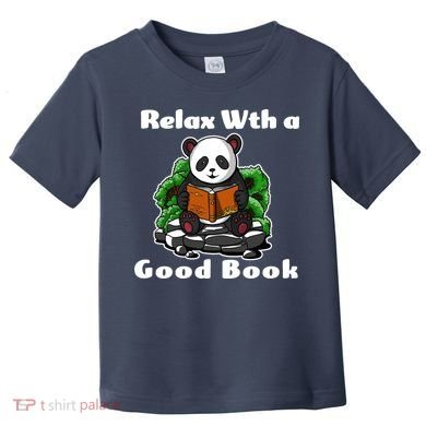 Relax With A Book Cute Panda Toddler T-Shirt