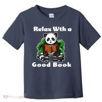 Relax With A Book Cute Panda Toddler T-Shirt thumb 0