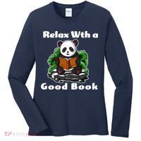 Relax With A Book Cute Panda Women's Long Sleeve Shirt thumb 0