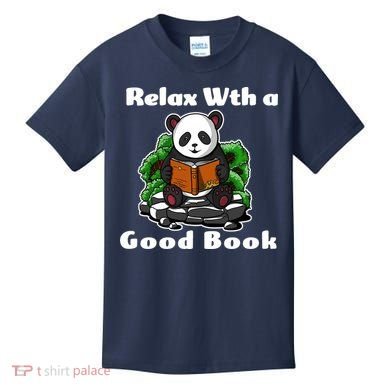 Relax With A Book Cute Panda Kids T-Shirt