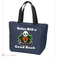 Relax With A Book Cute Panda Tote Bag thumb 3