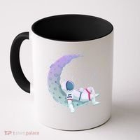 Relaxing Astronaut On The Moon Coffee Mug thumb 0