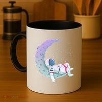 Relaxing Astronaut On The Moon Coffee Mug thumb 4