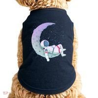Relaxing Astronaut On The Moon Doggie Tank thumb 0