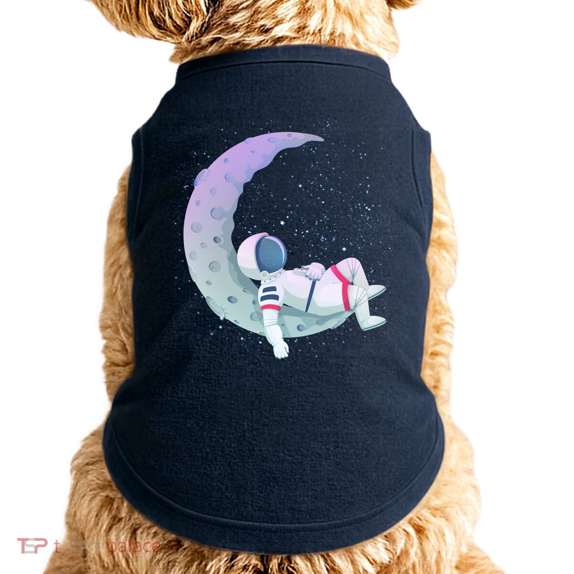 Relaxing Astronaut On The Moon Doggie Tank