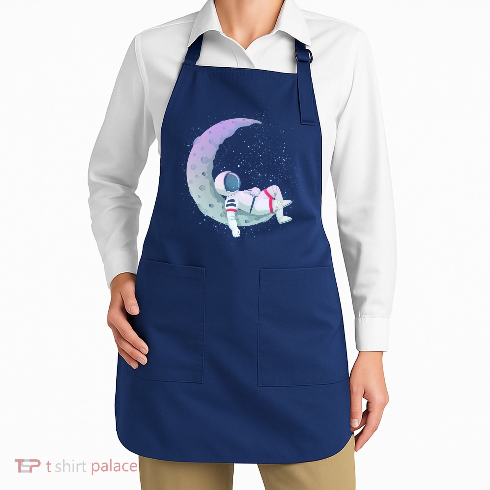 Relaxing Astronaut On The Moon Apron
