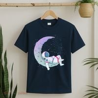 Relaxing Astronaut On The Moon T-Shirt thumb 2