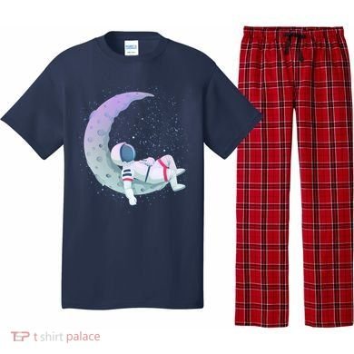 Relaxing Astronaut On The Moon Pajama Set