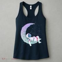Relaxing Astronaut On The Moon Women's Tank Top thumb 3