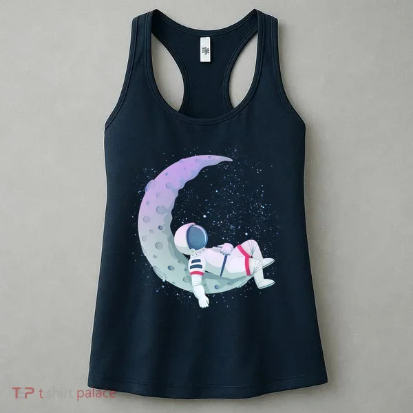 Relaxing Astronaut On The Moon Women's Tank Top