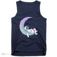 Relaxing Astronaut On The Moon Tank Top thumb 0