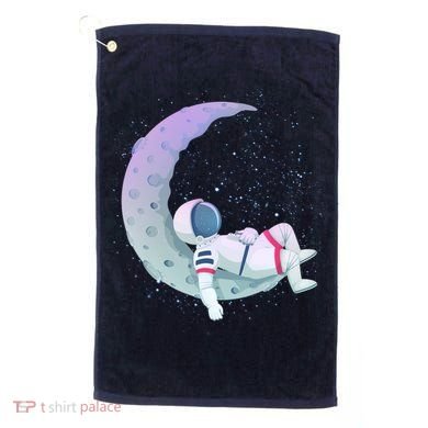 Relaxing Astronaut On The Moon Golf Towel