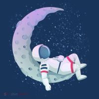 Relaxing Astronaut On The Moon Visor thumb 3