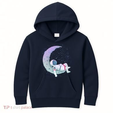 Relaxing Astronaut On The Moon Kids Hoodie