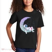 Relaxing Astronaut On The Moon Kids T-Shirt thumb 2