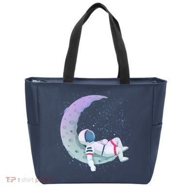 Relaxing Astronaut On The Moon Tote Bag