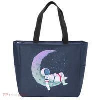 Relaxing Astronaut On The Moon Tote Bag thumb 0