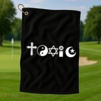 Religion Is Toxic Golf Towel thumb 1