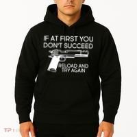 Reload and Try Again Funny Gun Hoodie thumb 2