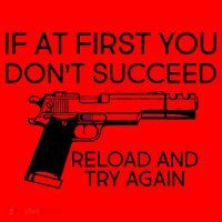 Reload and Try Again Funny Gun Santa Hat thumb 1