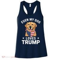 Retriever Even My Dog Loves Trump Usa Flag Bandana Women's Tank Top thumb 0