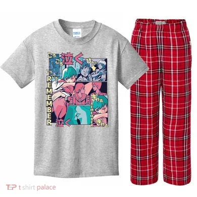 Remember Anime Kids Plaid Pajama Set