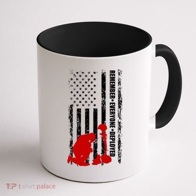 Remember Everyone Deployed Support Our Troops Coffee Mug back