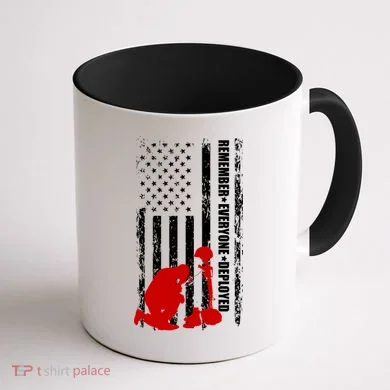 Remember Everyone Deployed Support Our Troops Coffee Mug back