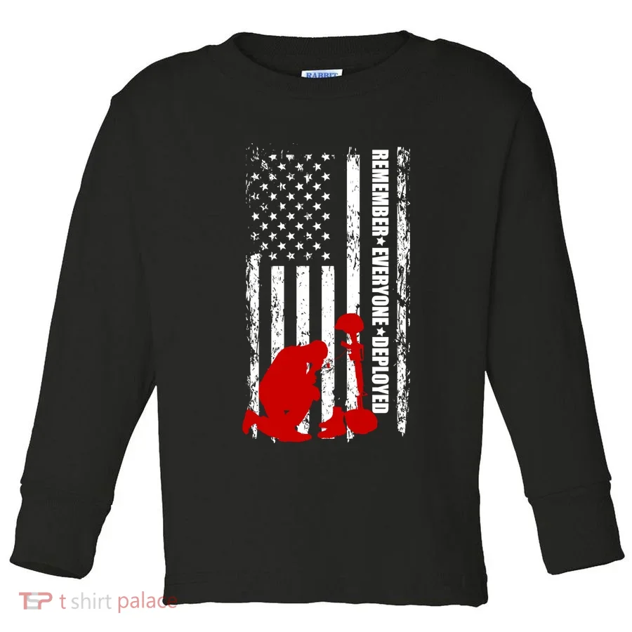 Remember Everyone Deployed Support Our Troops Toddler Long Sleeve