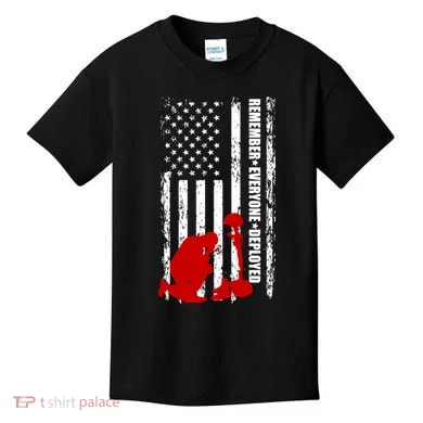Remember Everyone Deployed Support Our Troops Kids T-Shirt