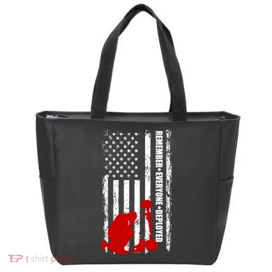Remember Everyone Deployed Support Our Troops Tote Bag