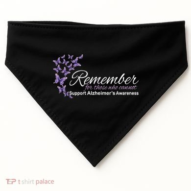 Remember For Those Who Cannot Alzheimers Awareness USA-Made Doggie Bandana