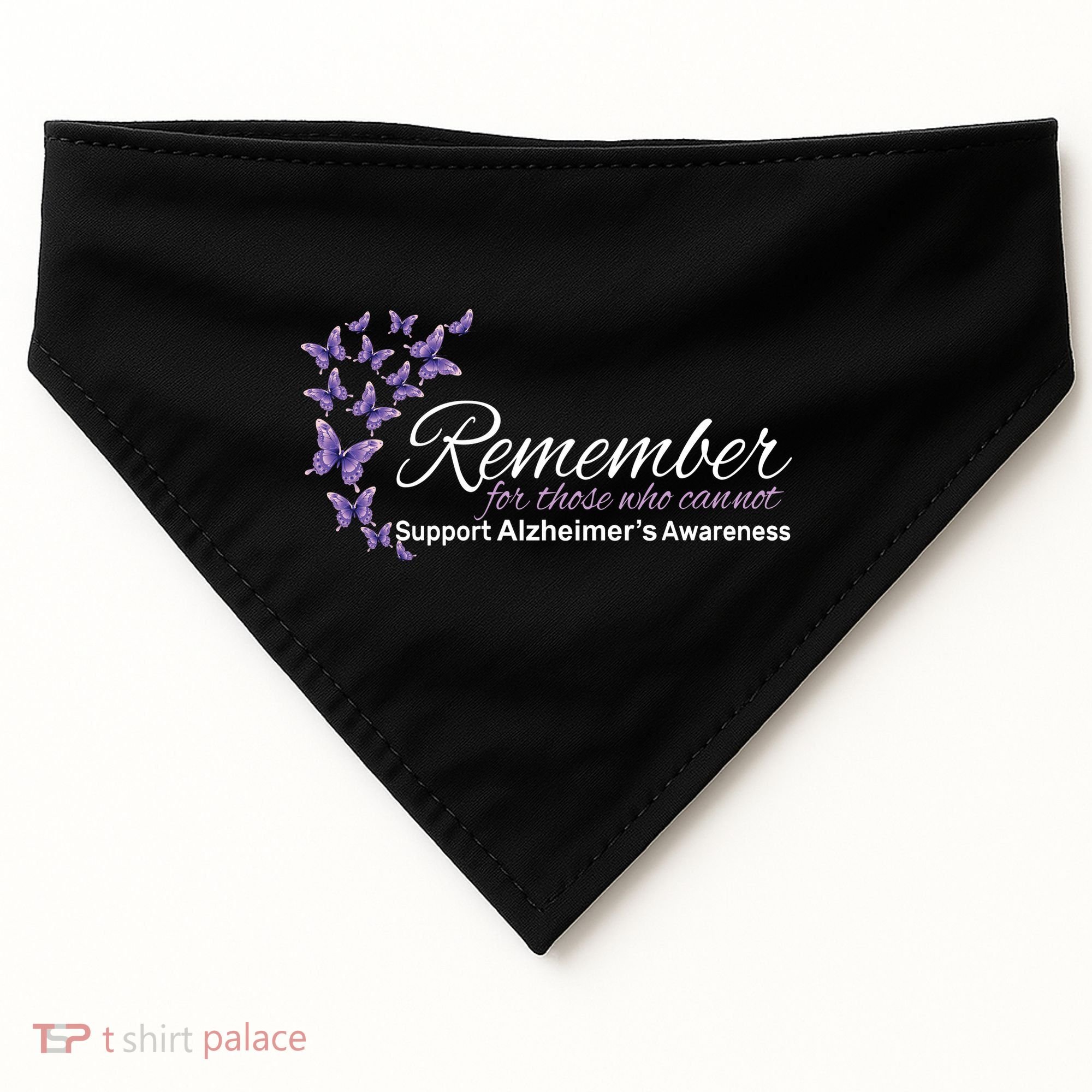 Remember For Those Who Cannot Alzheimers Awareness USA-Made Doggie Bandana