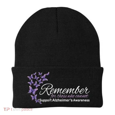 Remember For Those Who Cannot Alzheimers Awareness Beanie