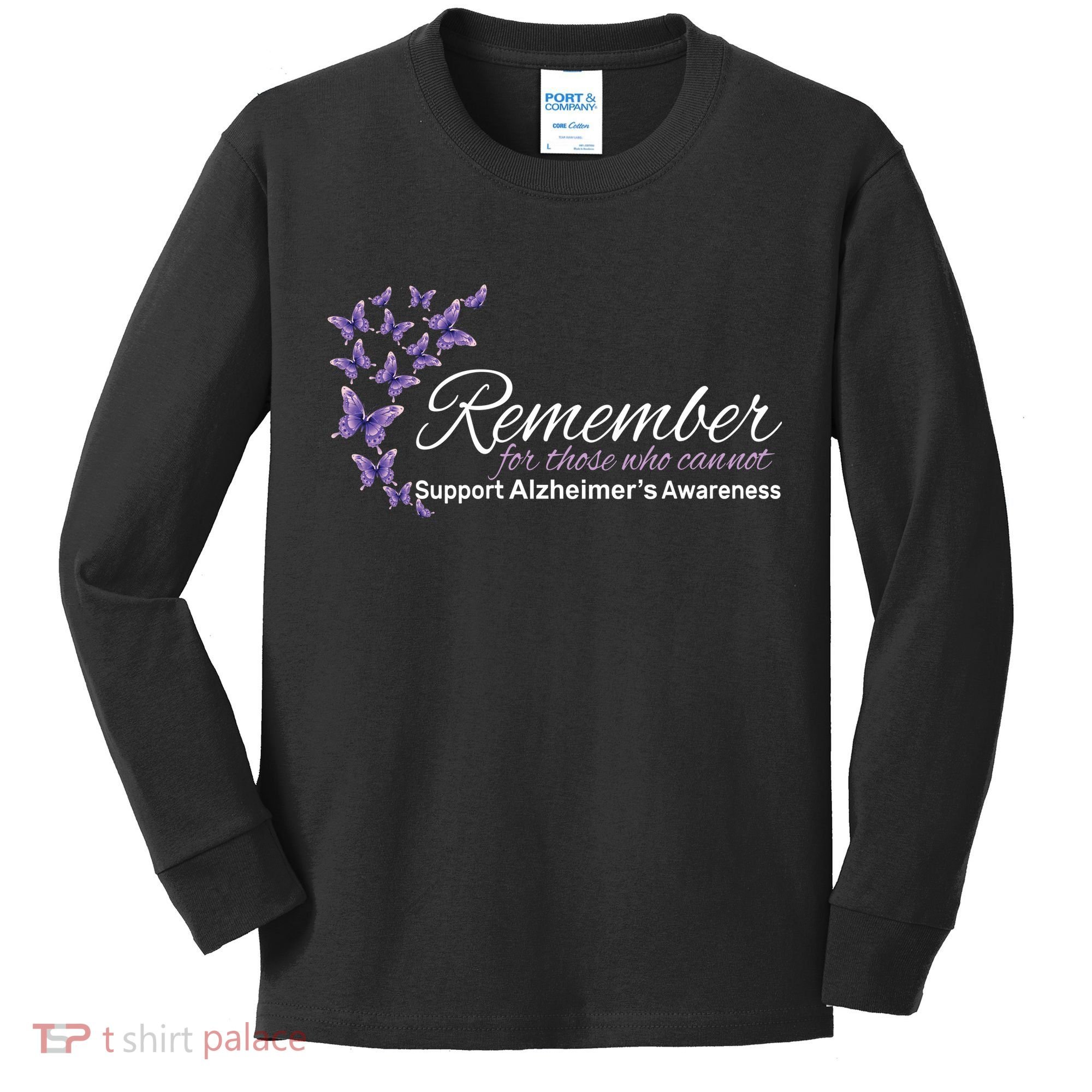 Remember For Those Who Cannot Alzheimers Awareness Kids Long Sleeve Shirt