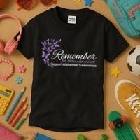 Remember For Those Who Cannot Alzheimers Awareness Kids T-Shirt thumb 3