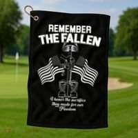 Remember The Fallen Golf Towel thumb 1