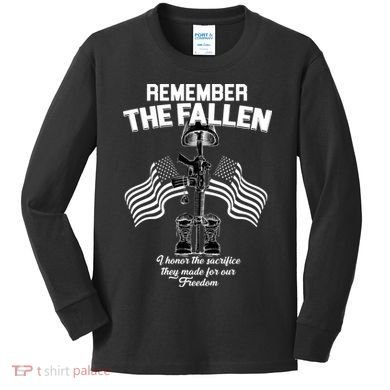 Remember The Fallen Kids Long Sleeve Shirt