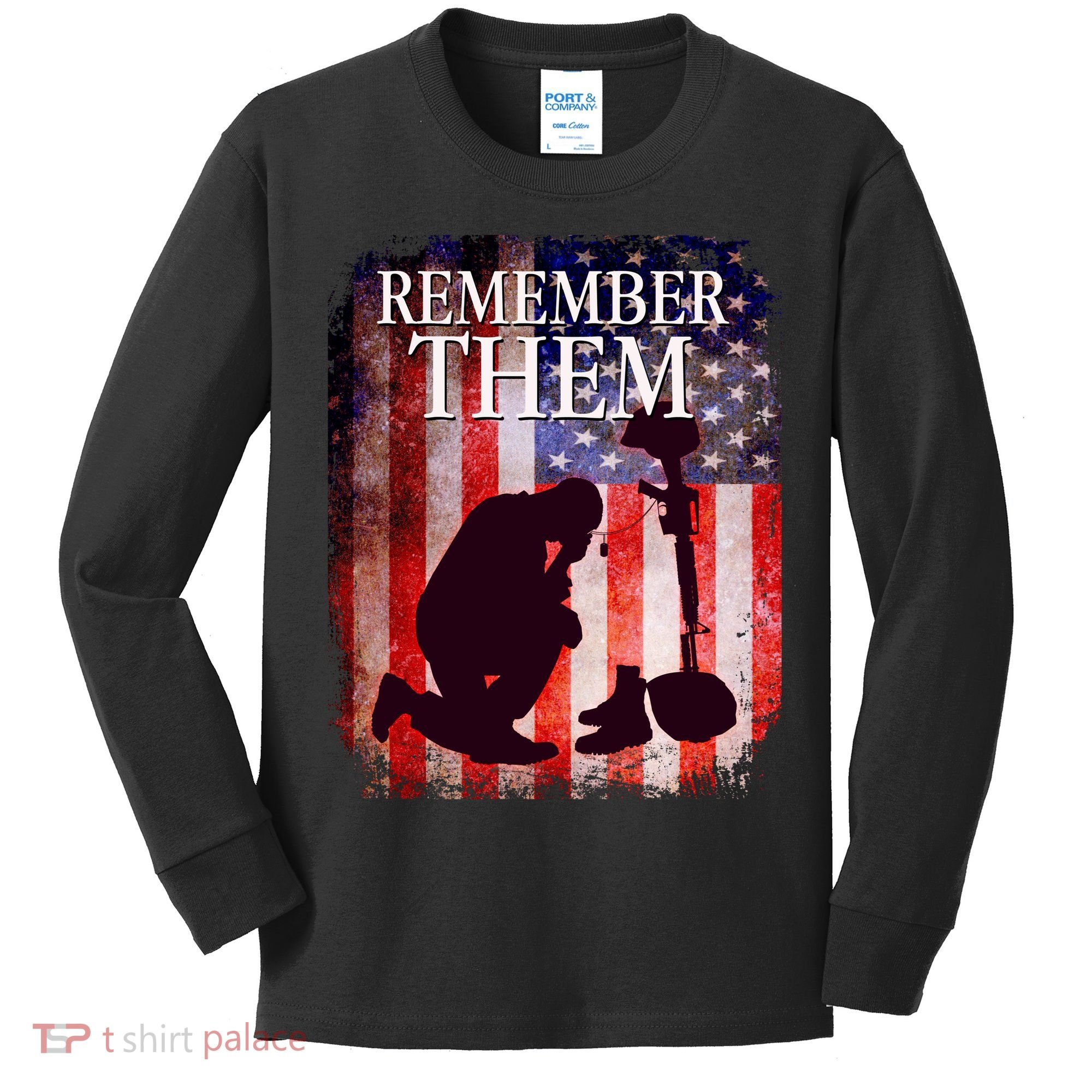 Remember Them Memorial Day Kids Long Sleeve Shirt