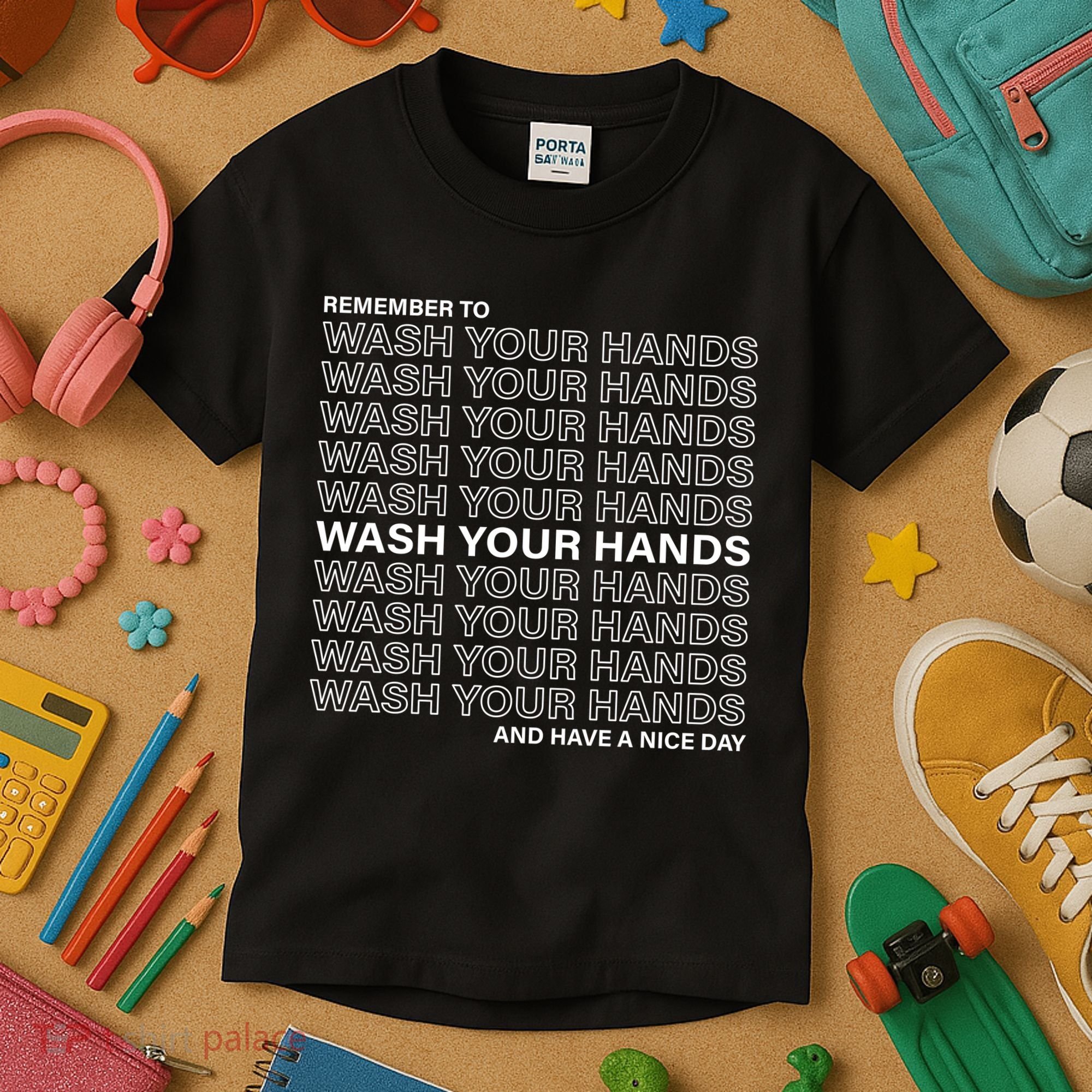 Remember To Wash Your Hand Have A Nice Day Kids T-Shirt