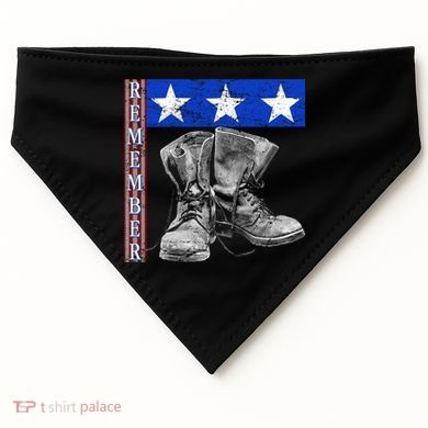 Remember Veteran Combat Boots USA-Made Doggie Bandana