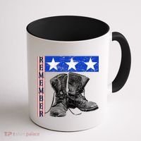 Remember Veteran Combat Boots Coffee Mug thumb 1