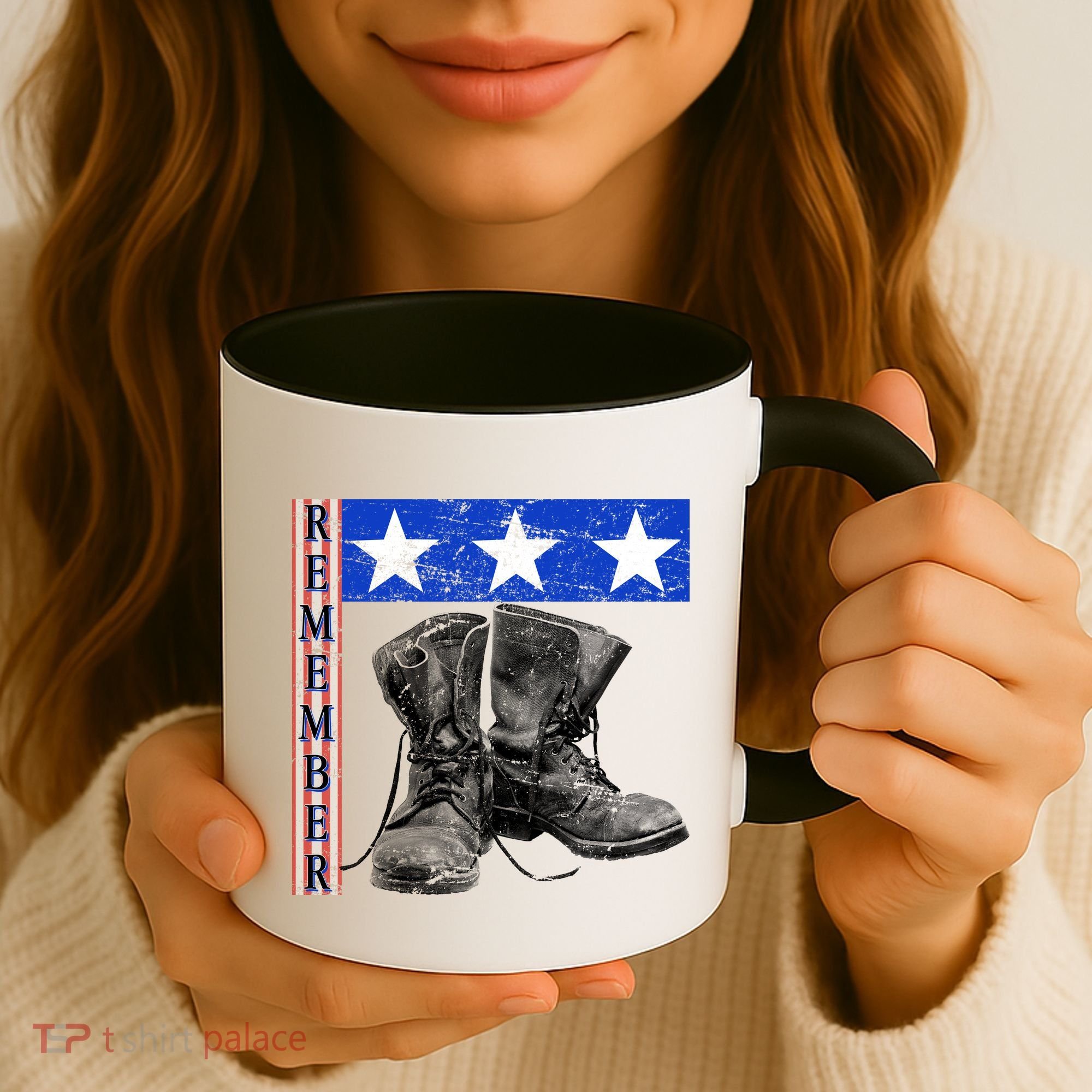 Remember Veteran Combat Boots Coffee Mug