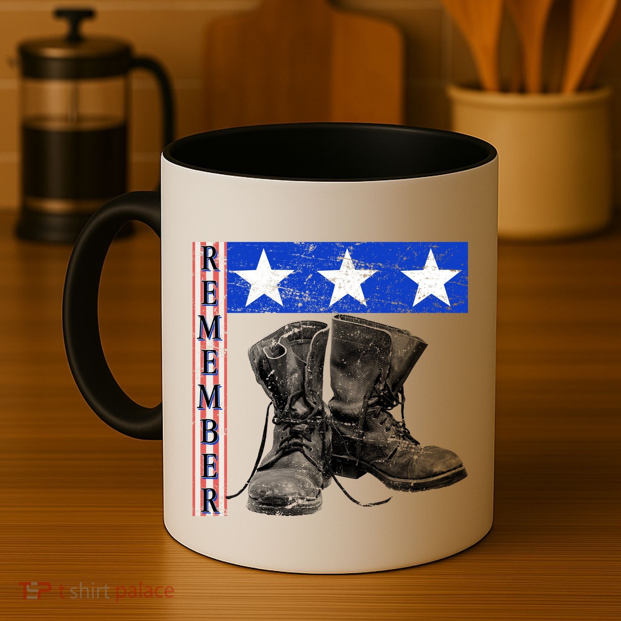 Remember Veteran Combat Boots Coffee Mug