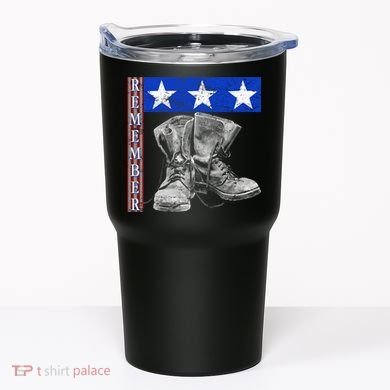 Remember Veteran Combat Boots Tumbler